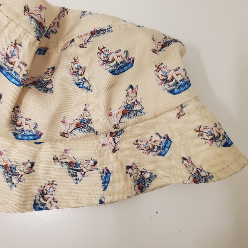 Handmade Bucket Hat Florida Theme Loungechair Drink - Picture 7 of 13